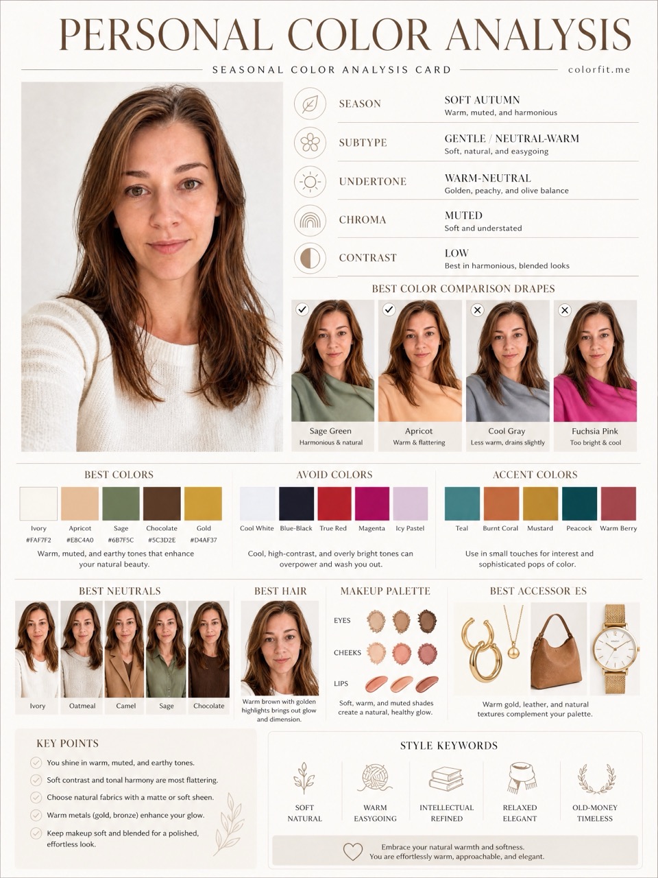 PERSONAL COLOR ANALYSIS example