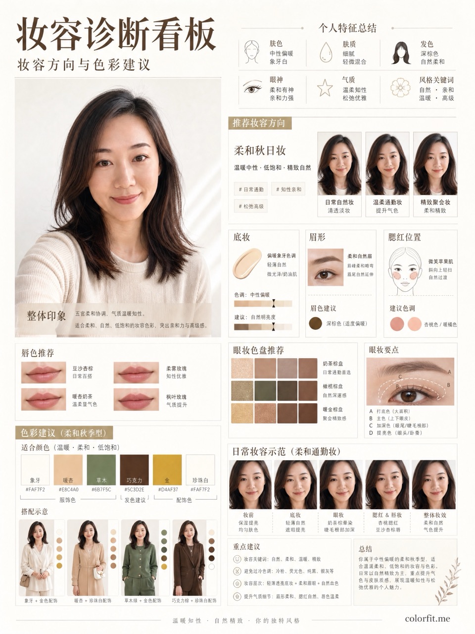 妆容诊断看板 example