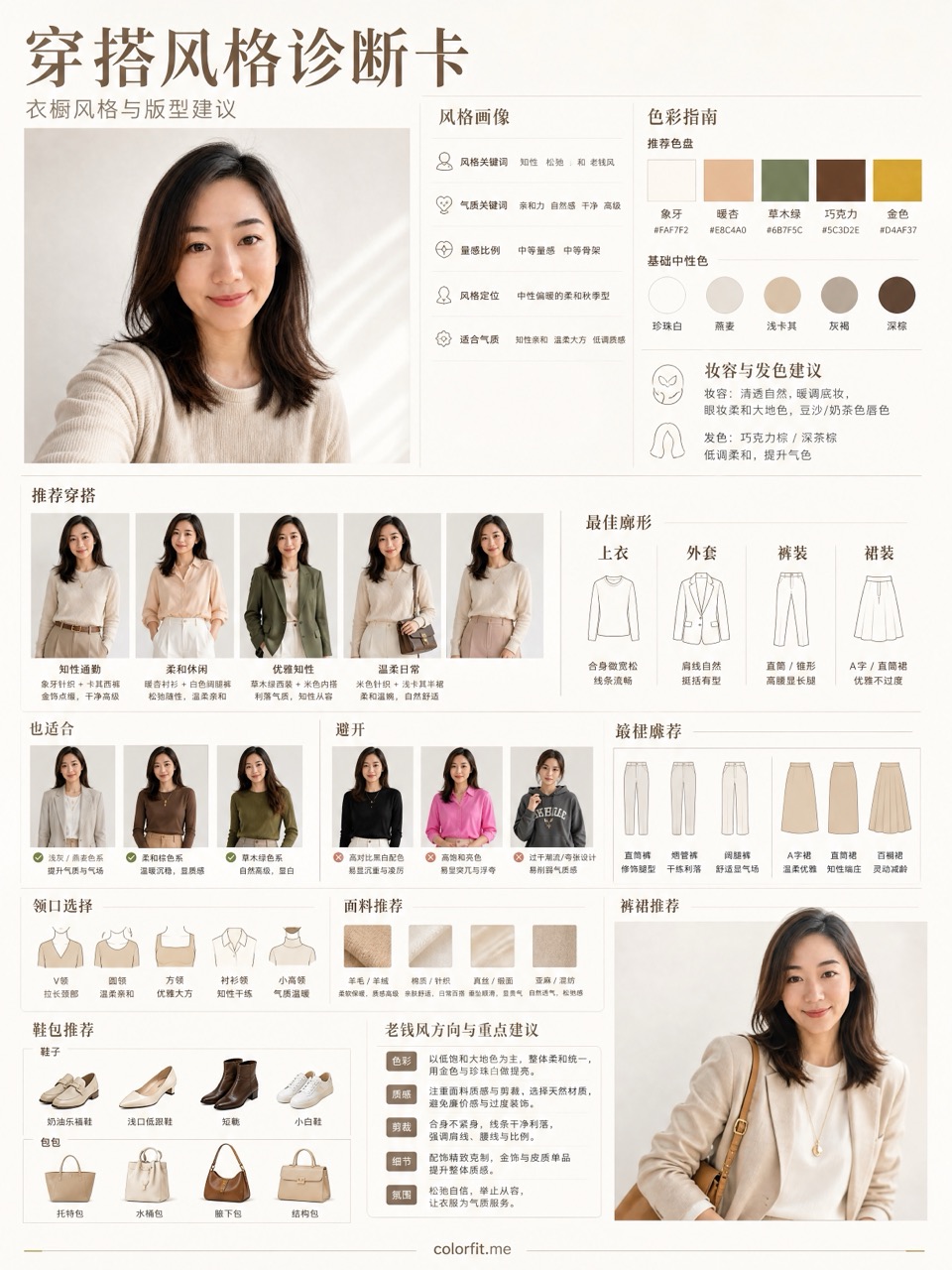 柔秋 vs 暖秋：区别和适合颜色 | colorfit.me